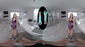 Wetvr Tied Brunette Fucked Hard With Mouthful