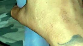 I'm stuffing my pierced pussy with this pretty dildo, feeling every homemade inch