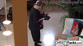 Hey, Christy Mack masturbates solo with big tits