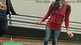 I met an exotic couple at the market, talked about swinging, and we had a hot threesome while my cuckold filmed.