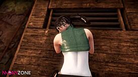Lara Croft caught and taken hard in cell - Tomb Raider