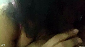 Boyfriend and girlfriend share a steamy homemade moment