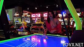 beauty, kneel for my throbbing cock now!