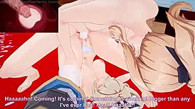 genshin impact barbara gets a special gift in 3d hentai