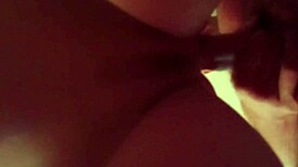 jenni feels intense pleasure deepthroating her husband's big cock while bent over. she loves the deep sensations.