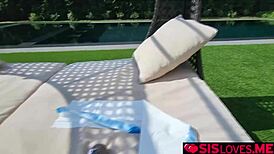 Harley And Mira Tease Stepbrother With Stripping Bodies