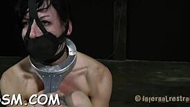 extreme toys excite brunette slave babe