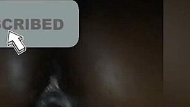 Homemade porn with BBW De Mobstar riding big black cock. Monster cock pounding.