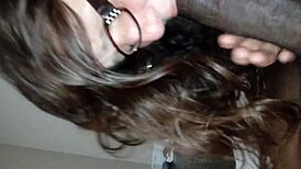 Dark dick sucking under midnight moonlight with granny.