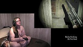 Naked Brunette Plays Resident Evil 7 Part 5 With Piercings And Tattoos On Display