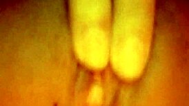 Horny petite latina slut masturbates close-up, fingering her shaved pussy until she cums hard.