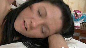 Tiny Brunette Girl Takes Fat Cock Hard