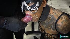 Dark Dea, how do you suck that big white cock so good?