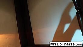 Kayla Danger's intriguing foot and pussy play at the bar