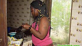 my boyfriend sucked and ate my pussy in the kitchen