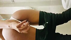 that hot pornstar after her workout just had to cum, pov style with her pussy