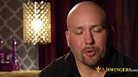 Swingers engage in oral and blowjob activities at mansion