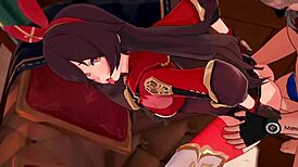 Amber teases with shorts, bent over for doggystyle action?