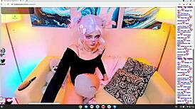 Cosplay Anime Pet Enjoys Playing Games