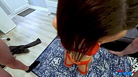 belle ohara intensely sucks three nerd cocks in gangbang