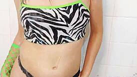 Watch this 18-year-old latina tease and strip in the shower!