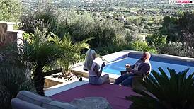 European milf bent over for doggystyle and blowjob on holiday