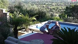 European milf bent over for doggystyle and blowjob on holiday