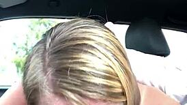 plays with huge tits and sucks