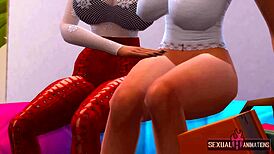 Phone Sex with Boyfriend Turns Wild as Stepmom Craves My Pussy in Hot 3D Animation