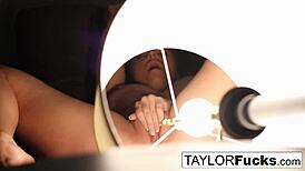 Taylor's Hotel Room: Nude Masturbation with Big Tits
