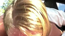 plays with huge tits and sucks