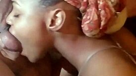 measure throat trust with sloppy deepthroat on big black cock