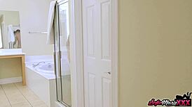 Naughty stepmom Sofie Marie aids stepson with his huge endowment