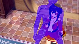 konosuba hentai megumin handjob cumshot in face uncensored cosplay