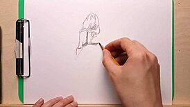 i drew a sexy girl in pencil