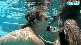 Hot teen amateur takes on massive BBC underwater in wild slamming session