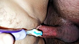 Fucks Pussy With Intense Action