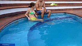 Stepsister Gives Pool Oral And Gets Fucked