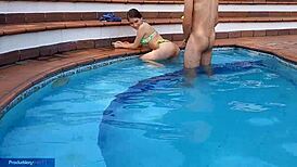 Stepsister Gives Pool Oral And Gets Fucked