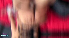 prostitute bent over for doggystyle blowjob in club