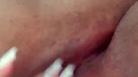 watch this naughty girl tease her pussy!