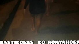 Big Guy With Lover On Street, Sister Filming