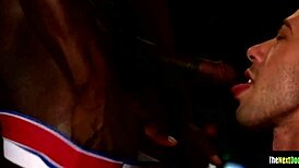 Black bodybuilders intensely plowing muscular ass interracial