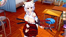Momiji's Breasts Squeezed In Touhou Hentai, Ohh