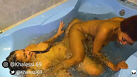 feeling so hot scissoring in the jacuzzi with khalessi 69 clit on clit