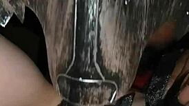 Bad wolf gets down to LICKING some of Red's sweet PUSSY in costume