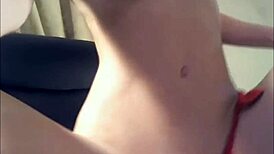 Young Eighteen-Year-Old Babe Teases with Her Large Breasts