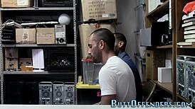 i caught that gay thief giving blowjob and riding cock