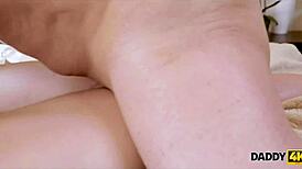 Blonde Angelface Shows Passion in Bed