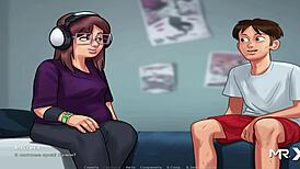 Summertimesaga orc cosplay with wild green pussy action!